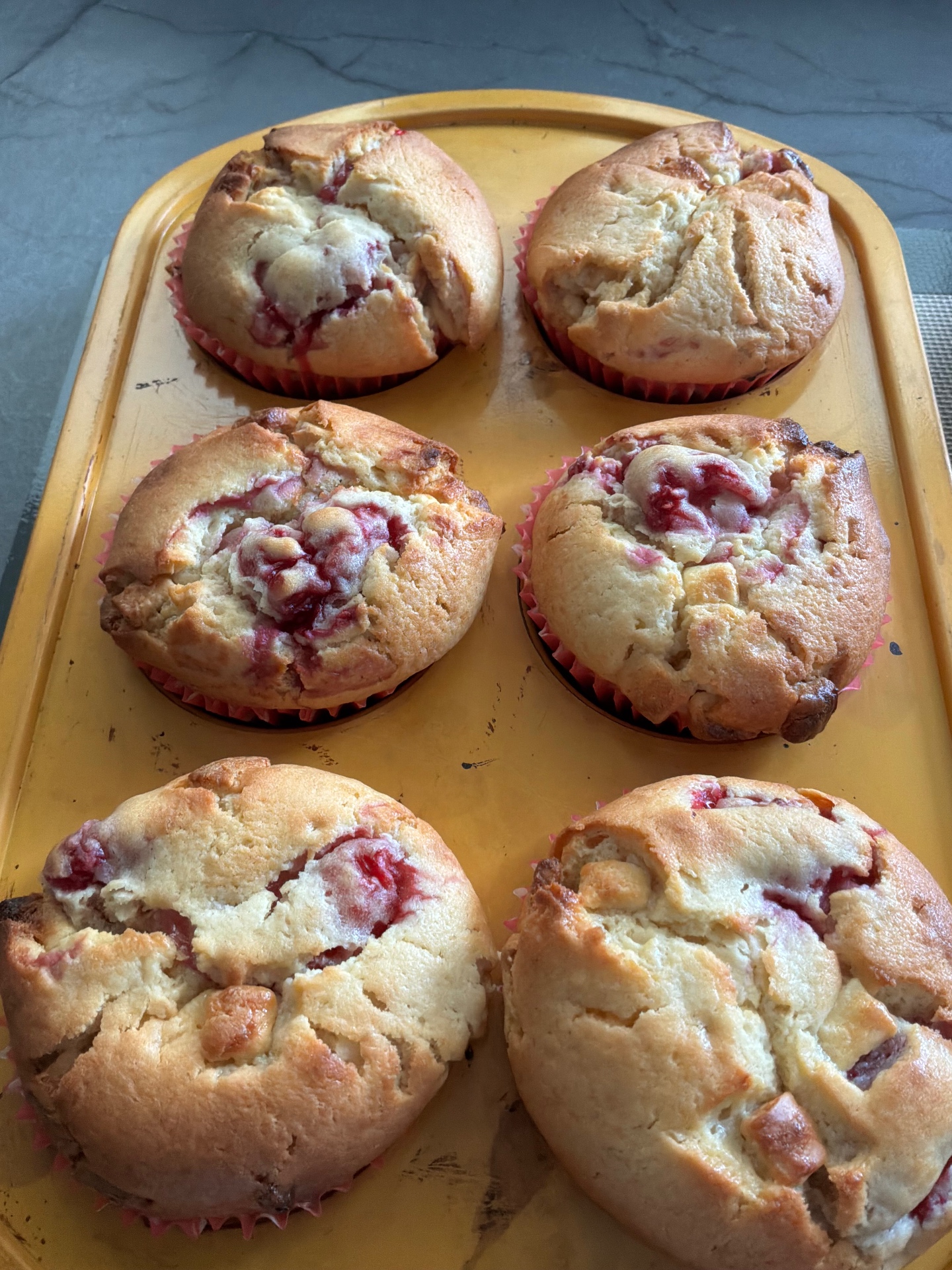 Raspberry & White Chocolate Muffins